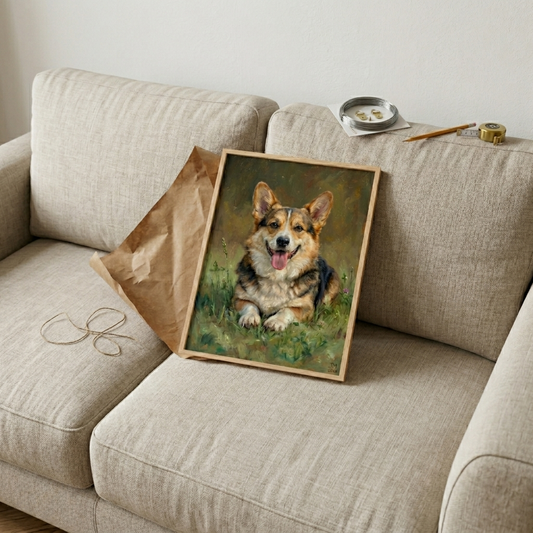 Custom Oil Painting Portrait — Framed Fine Art Print
