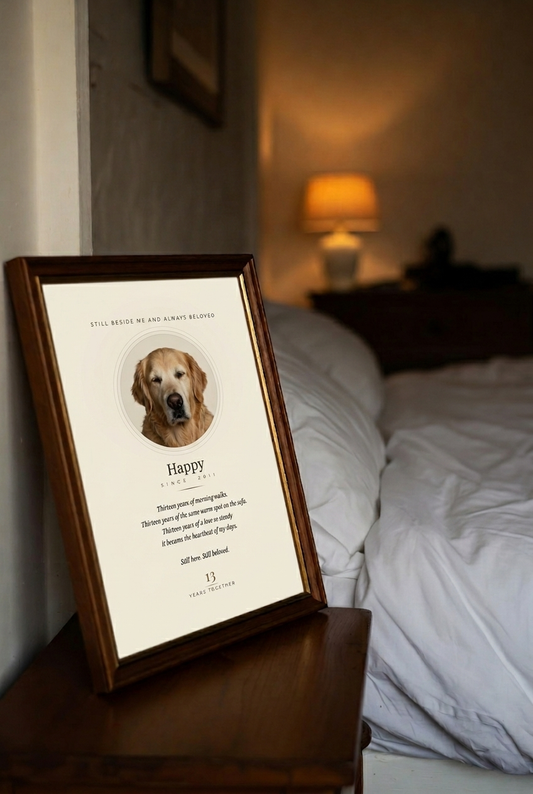 Grey Muzzle Celebration Print — "Still Beside Me" | Custom Digital Download