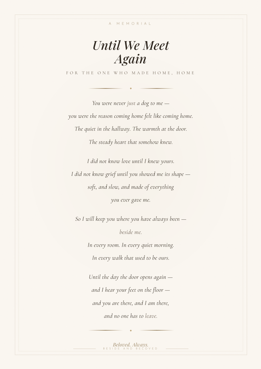 Memorial Poem Print — "Until We Meet Again" | Digital Download