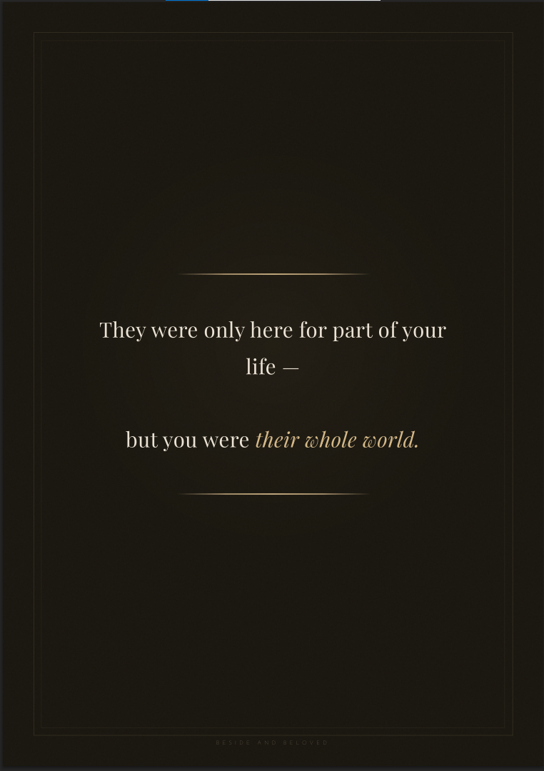 Memorial Quote Print — "You Were Their Whole World" | Digital Download