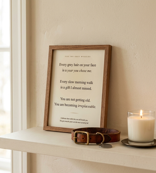 Senior Dog Quote Print — "You Are Becoming Irreplaceable" | Digital Download