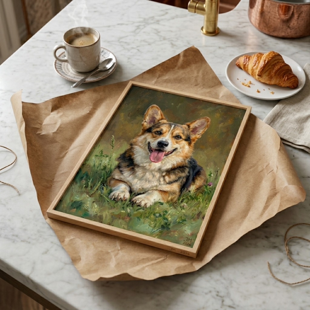 Custom Oil Painting Portrait — Framed Fine Art Print