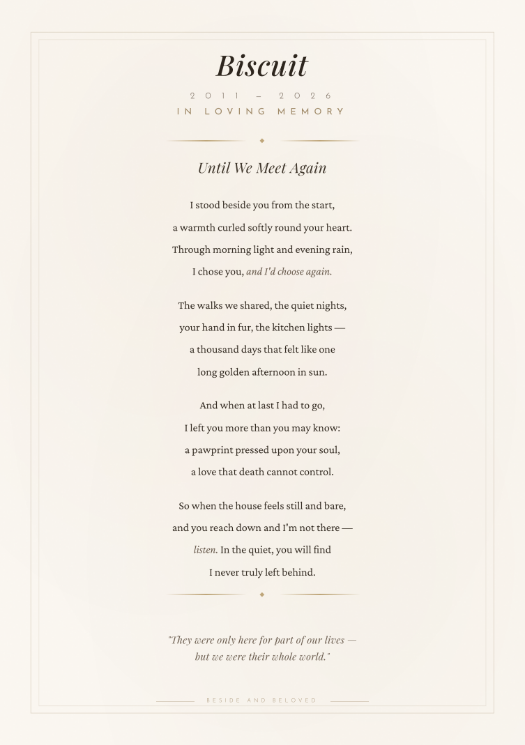 Personalised Memorial Poem Print — "Until We Meet Again" | Custom Digital Download